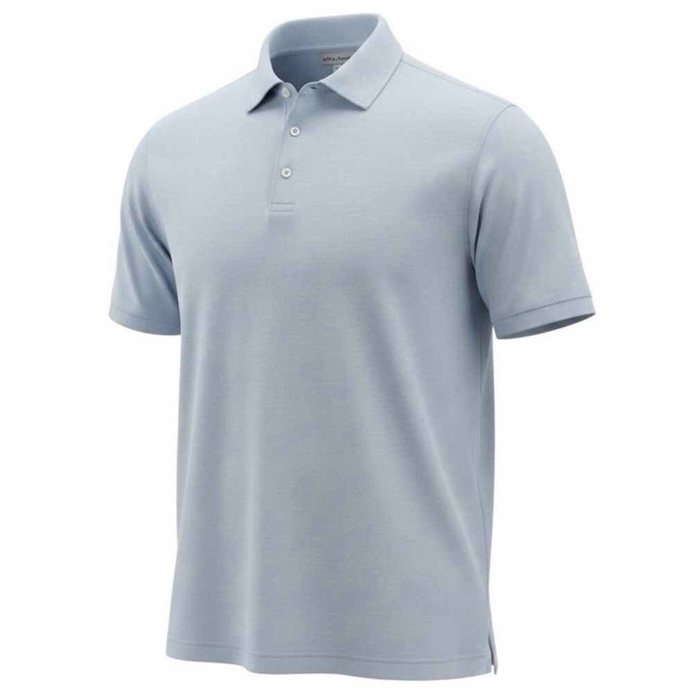 Peter Millar Pima Cotton / Silk / Spandex Polo Shirt Light Blue Men's Size XXL